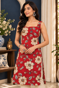 Sleeveless Square Neck Kurti (Dori back)